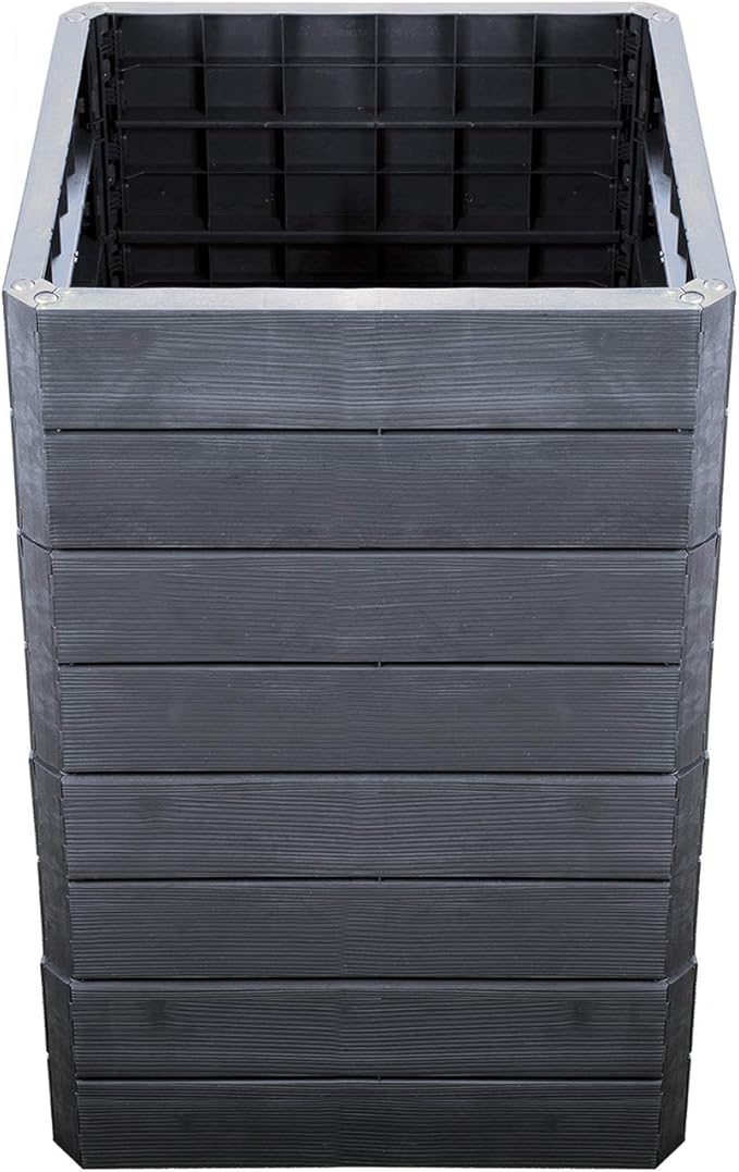 Exaco 645115-NP ERGO Square Modular Raised Garden Flower Bed Anthracite