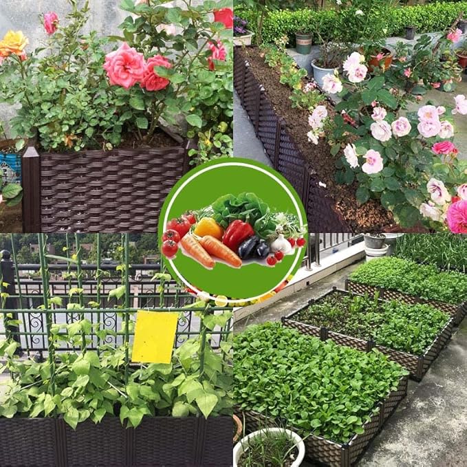 YSUEFIJO Raised Garden Bed for Vegetables Planter Box for Outdoor Plants Flowers Planting Raised Container Planter Raised Beds for Planting Outdoor Plants Vegetables