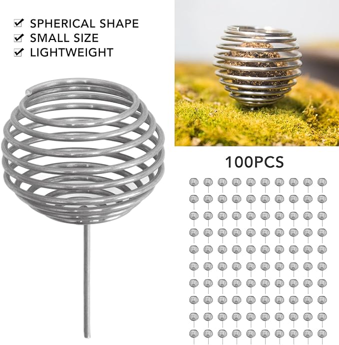 100Pcs Stainless Steel Fertilizer Mesh Baskets for Garden Nutrition Cups Small Size Bonsai Fertilization Basket for Home Yard and Farm