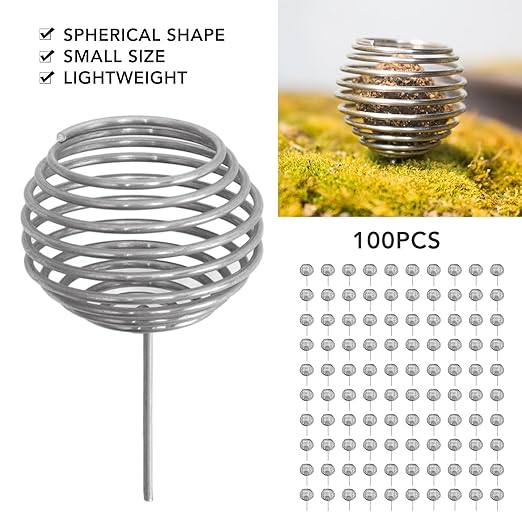 100Pcs Fertilizer Mesh Baskets Stainless Steel Garden Nutrition Cups Bonsai Fertilization Basket for Homes Gardens Courtyards Farms