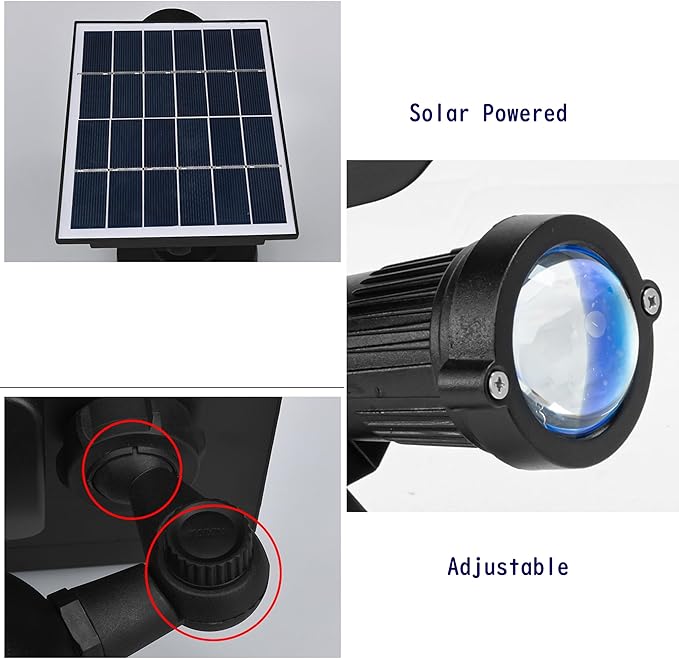 Sunset Lamp Sunset Red Outdoor LED Spotlight Waterproof Solar Bracket Security Tree Light-Operated Adjustable IP65 Clip Lamp for Granary Courtyard Garden Pathway Landscape HWD0171-10W