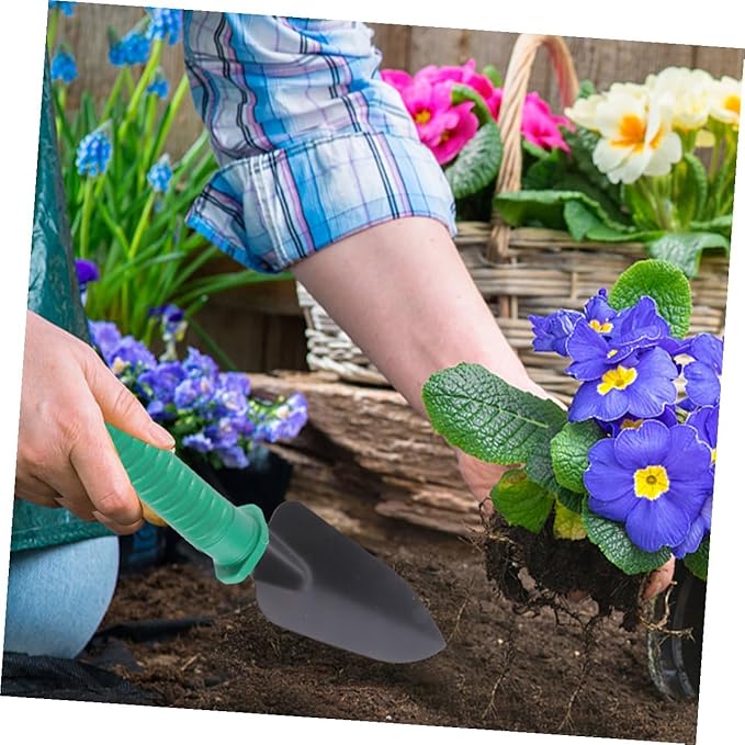 Stainless Steel Gardening Shovel and Rake Set with Pruning Shears Portable 5pcs Garden Tool Kit with Carrying Case for Outdoor Planting and Lawn Care