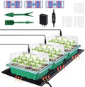 3-Pack Seed Starter Trays with Heat Mat Seed Starter Kit with Grow Lights 36 Large Cells Seed Germination Kit with Adjustable Humidity Vents for Indoor Plants Seeds Starting Ideal Gardening Gifts