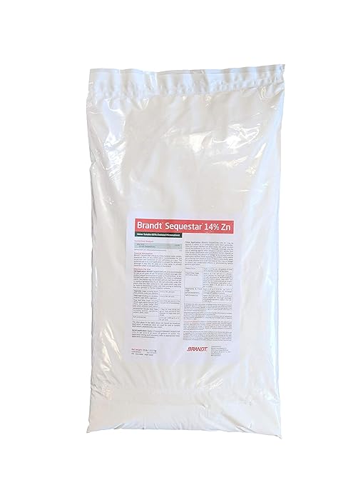 Greenway Biotech Inc. Chelated Zinc EDTA 14% - 100% Water Soluble Fertilizer for Corn Pecans Citrus &amp Grapes - Corrects Stunted Growth &amp Small Leaves - Made in USA - 25 Pounds