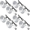 Macarrie 8 Pack Clamp Lamp Light with Aluminum Reflector 6ft SPT-2 18awg Cord and Adjustable Stand Fixture up to 150 Watt E26 Socket No Bulb(8.5 Inch)