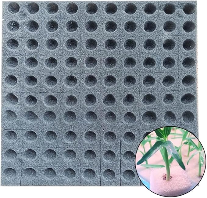 100pcs Soilless Hydroponic Sponge Growing Media Cubes Planting for Gardening Tool Square Seedling Foam Nursery Pot