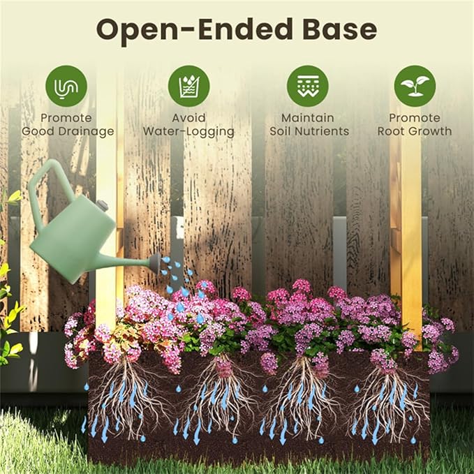 60 Tall Pine Wooden Raised Garden Bed with Trellis &amp Flat Roof Planter Box for Climbing Plants Outdoor Planting Stand Roof Climbing Plant Support Raised Beds Backyard Planter Wooden Garden Pla