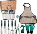 Premium 11-Piece Aluminum Alloy Stainless Steel Garden Tool Set in Gift Box Off white SJYISET1101