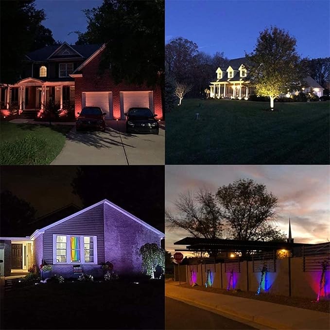 Buried LED Landscape Lights - Wireless RF Remote Control Garden Spotlight Outdoor Ground Lights Recessed 12V 24V Color(1PCS6W(12V))