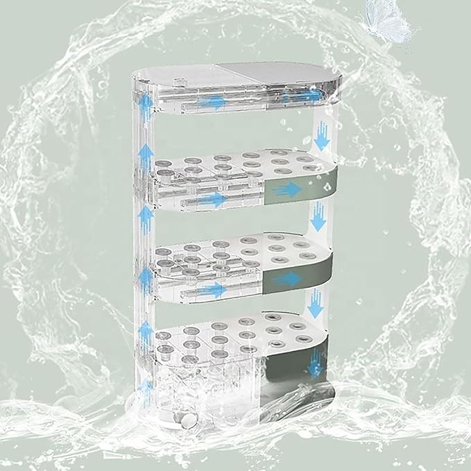 Smart Hydroponic Growing Kit 3 Tier Hydroponic Tower Growing Sytem with Remote Control Stratified Water Circulation Full Spectrum LED Grow Lights for Gardening Lover
