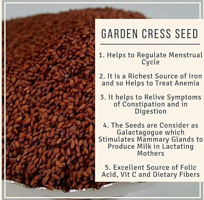 Zeeke Namo Organics 100% Organic Halim Garden Cress Aliv Seeds 900 Gm for Eating Organic and Weight Loss - (Super Saver Pack)