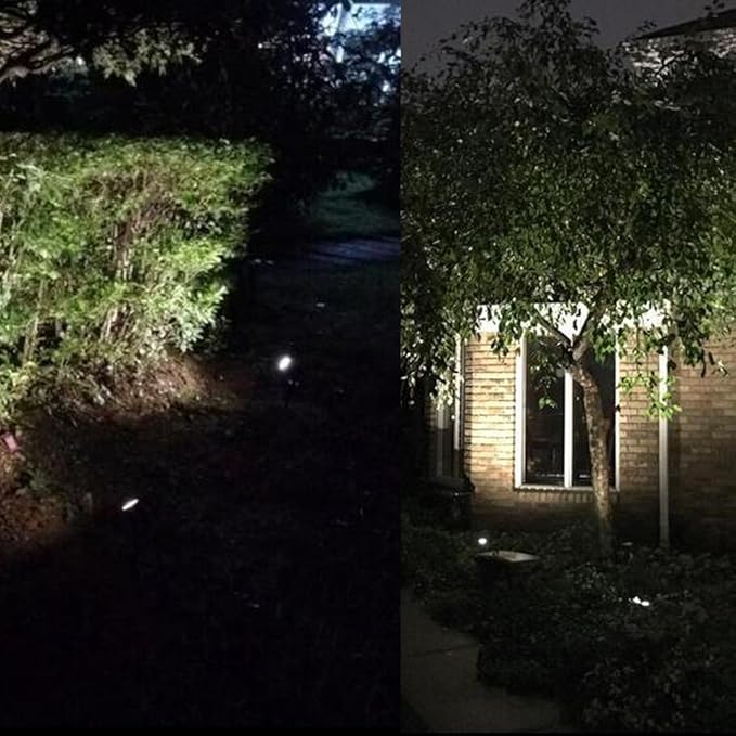 Pack of 2 Outdoor LED Landscape Lights Waterproof Spotlight with Spike Stand and Plug for Driveway Outdoor Lawn Lighting Flood Garden Yard (9W Cool White)