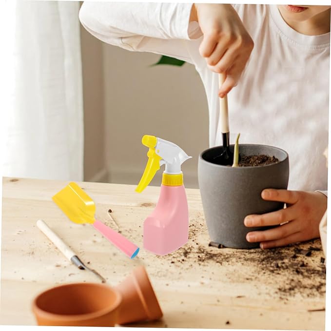 1set Boy Girl Gardening Tool Set Boy Girl Garden Kit Shovel Rake Gloves Apron Watering Can and Carry Bag Lightweight Tools for Boys and Girls