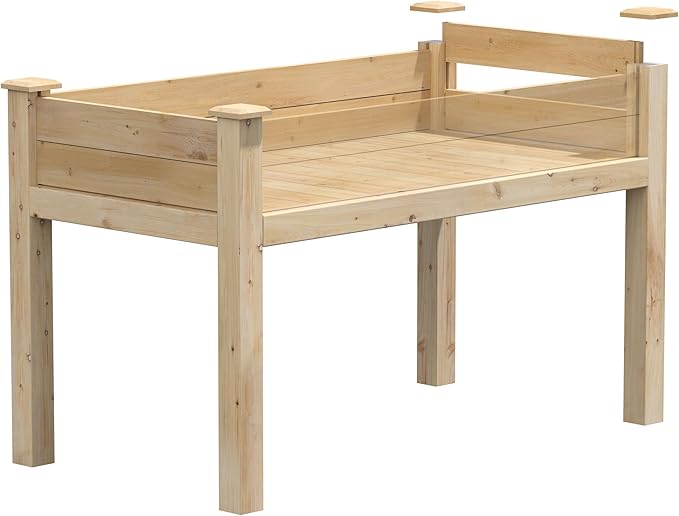 Greenes Fence Original Cedar Elevated Garden Bed 24 W x 48 L x 31 H - Made in USA with North American Cedar