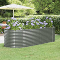 Steel Planter Garden Boxes Outdoor Garden Raised Bed Powder-Coated Steel Metal Raised Bed for Gardening Vegetables Fruits and Flowers 98x39.4x26.8