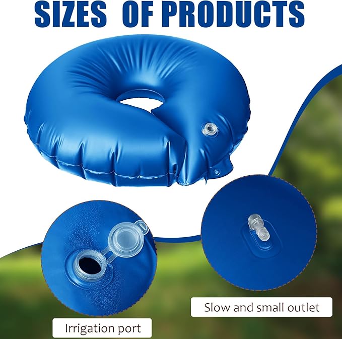 Tessco for you 8 Pack 15 Gallon Tree Watering BagsSlow Release Tree Watering Ring35.4 Inch PVC Drip Irrigation Water PouchRound Automatic Drip System for Planting Gardening and Shrubs (Blue)
