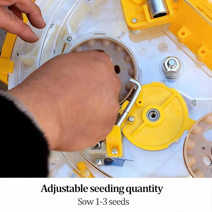 Garden Push Seeder Planter Precision Handheld Seeding Machine Single-Wheel Row Planter Hand-Push Roller Seeder for Corn Soy Peanut Soybean Peanut