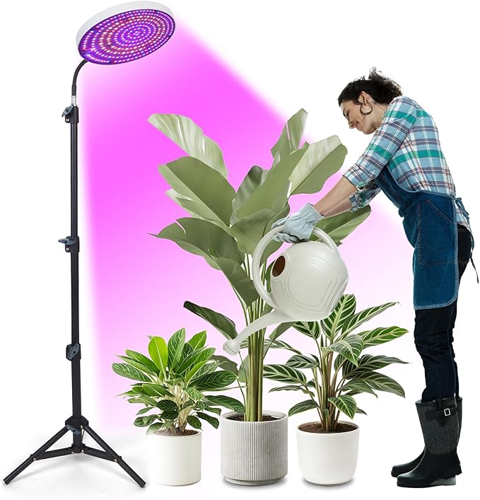 Grow Light with Stand288 LEDs Full Spectrum Plant Light for Indoor PlantsTripod Standing Grow Lights for Indoor Plants3 Modes Floor Grow Plant Lamp for Plants Greenhouse Veg Bloom Light