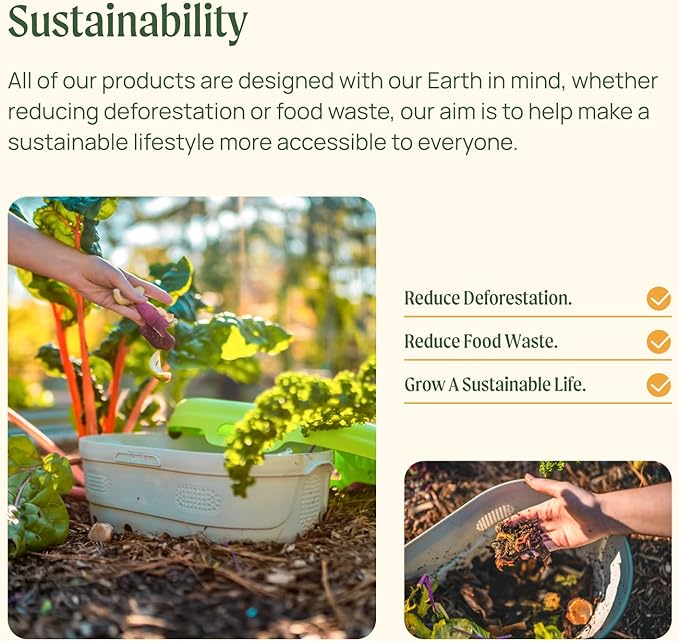 Vego garden Cascading Raised Garden Planter Box Outdoor Metal Galvanized Gardening Bed for Vegetables Herb &amp Flower Olive Green