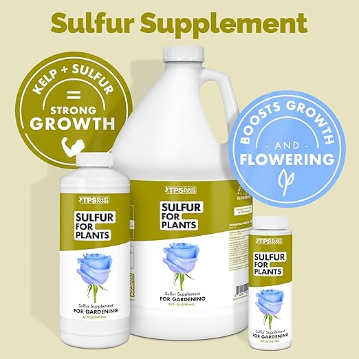 Sulfur Fertilizer for Plants – Soil Amendment for Healthier Boosted Growth Liquid Plant Food 128 oz (1 Gallon)