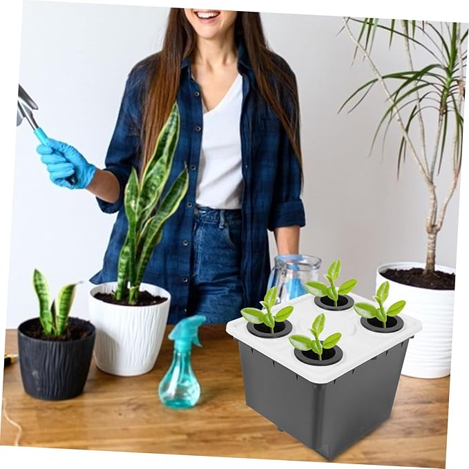 Happyyami Hydroponic Bucket Herb Growing Kit Indoor Hydroponic Systems for Greenhouse