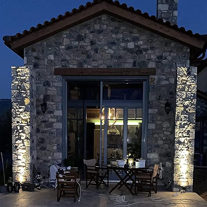 LED Waterproof Narrow Beam Spotlight Outdoor Adjustable IP67 Aluminum Wall Wash Light For Building Facades Garden Flood Light With Long Throw Landscape Lighting Projection(Cold White 6000K5W(AC85-2