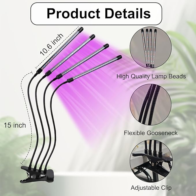 4 Head Plant Growth Lights