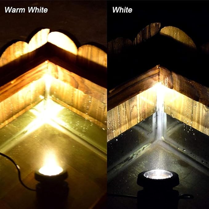 Outdoor Solar Spot Light Ground LED Landscape Lamp IP65 Waterproof Buried Spotlight Super Bright Overnight Wall Lights for Yard Porch GardenWhite