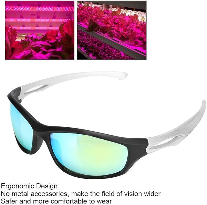 Grow Light Goggles Protective Professional Grow Room Glasses UV Polarizing Indoor for Greenhouse Hydroponics