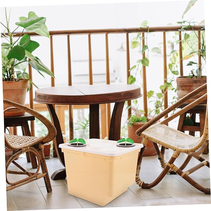 balacoo Plastic Planting Bucket Soilless Cultivation Barrel for Hydroponics System Easy to Assemble Plant Bucket