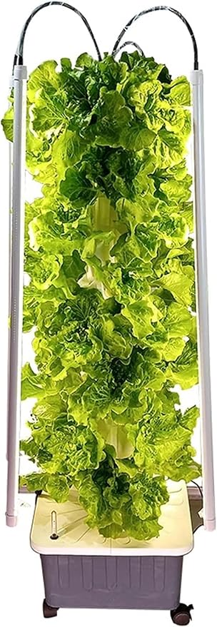 Hydroponics Growing System Vertical Hydroponic System of Rain Greenhouse Garden Indoor Tower with LED Light Gardening Planter KitHydroponic/1pc