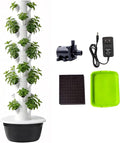 Indoor Vertical Growing 9 Tier 36 Cells Intelligent Timer Vertical Garden Tower Save Water &amp Electricity for HerbsVegetablesFruitsTomato Black-OutdoorVersion