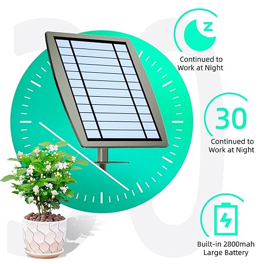 Solar Drip Irrigation System - Supports 20-30 Pots 12 Timing Modes - Drip Irrigation KitAutomatic Plant Garden Watering System for Outdoor PlantsGarden and Potted Plants