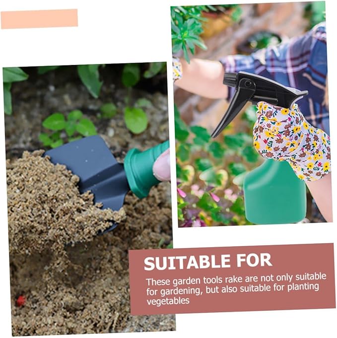 5pcs Portable Gardening Tool Set with Shovel Rake Pruning Shears in Carrying Case for Planting and Outdoor Garden Work
