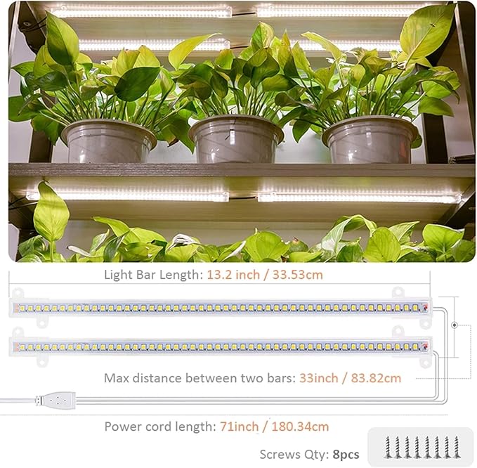 Indoor Led Grow Light Strips 40W Phytolamp for Plants 4pcs Bars Full Spectrum White Led Timer Phyto Lamp Hydroponic Dimmable Bar