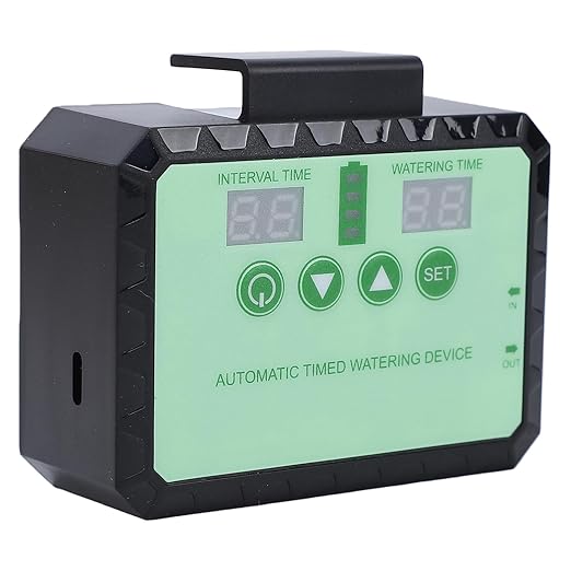 Fockety Drip Irrigation System Solar Automatic Drip Irrigation Kit with Timer Rainwater Collector and Adjustable Nozzle Automatic Watering System for Plants Indoor Outdoor (Black)