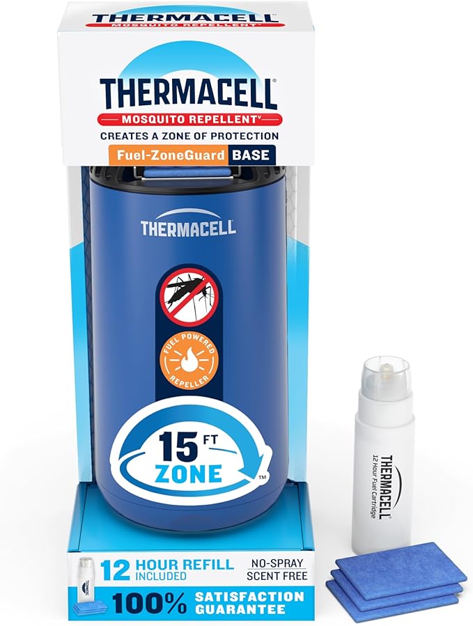 Thermacell Mosquito Repeller Patio Shield Includes 12-Hour Refill Highly Effective Mosquito Repellent for Patio Bug Spray Alternative Scent Free No Candles or Flames