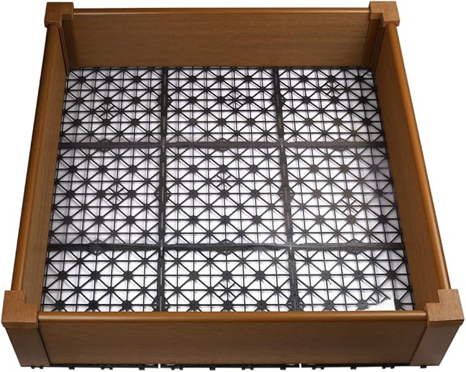NewTechWood Composite Lumber Patio Raised Garden Bed Kit (Peruvian Teak)