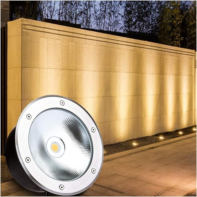 Buried Garden Light - Outdoor Recessed Spotlight IP67 Waterproof Floor Light Spotlight AC 85-265V Outdoor Lawn And Courtyard Buried Lights For Hotels Villas Driveways Landscape Lights(White Light