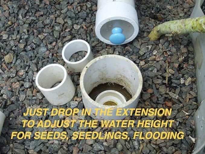 Aquaponics Fail Safe Auto Bell Siphon Kit for IBC 8 Media *Easily Adjustable* Over 20000 Siphons Sold Worldwide So Buy with Confidence!