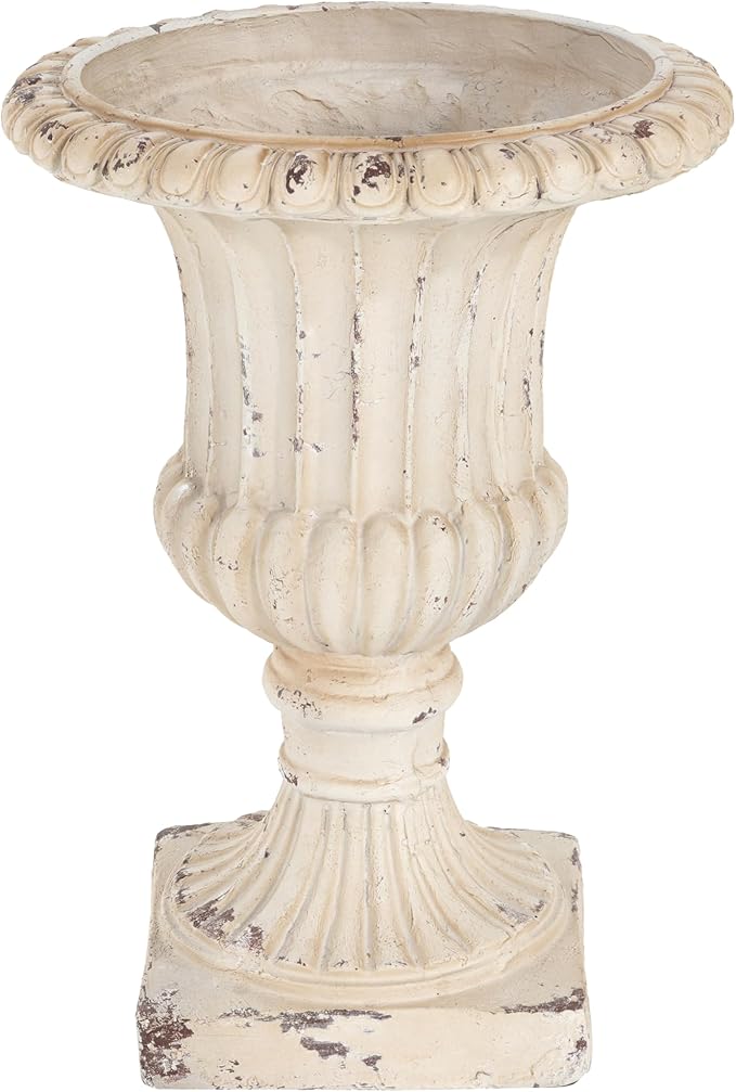 Planter Antique White 19.25'' H