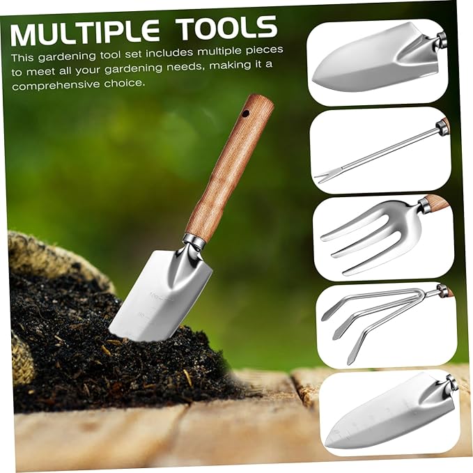6-in-1 Gardening Tools Set Garden Accessories Kit Trowel Pruning Shears Perfect for Plant Lovers