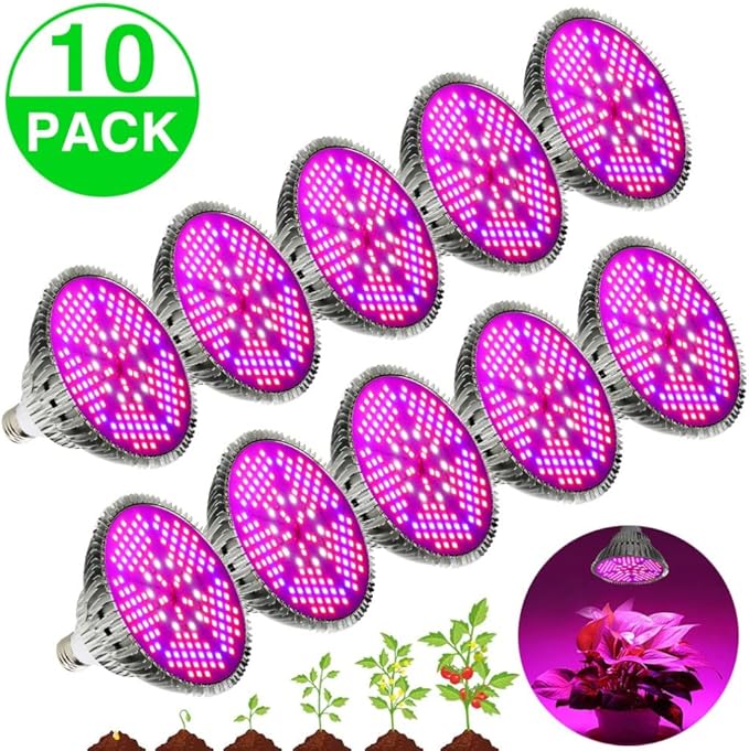 Luopan Indoor Lighting 10pcs/Lot AC85-265V E27 100W Full Spectrum LED Grow Light for Indoor Garden Greenhouse Plant Growing &amp Flowering SMD Grow Lamp