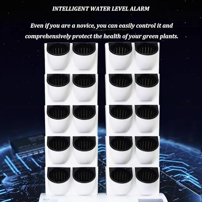 GeRRiT Indoor Smart GardenHydroponics Tower with LED Grow Lighthydroponic Growing Kits &amp SystemsVeg Growing Kitwith Hydrating Pump Adapter Net Pots Timer.