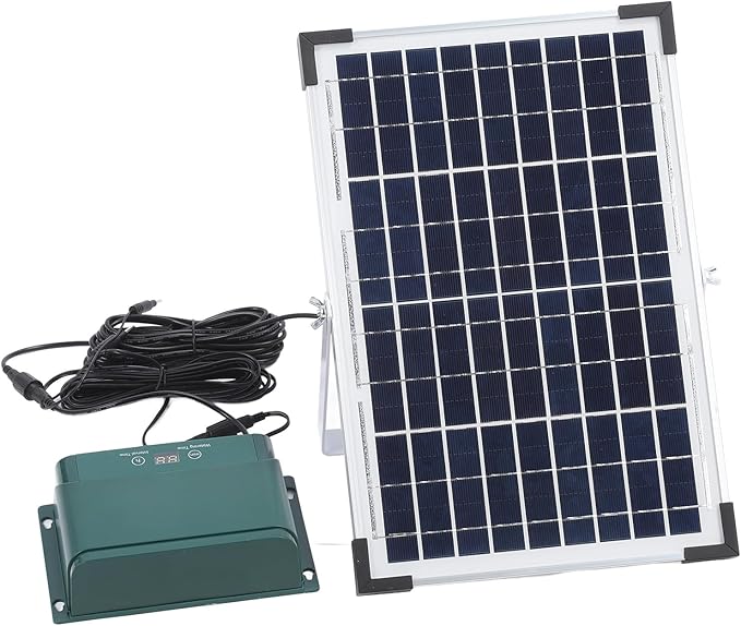 Solar Automatic Drip Irrigation Kit 18V 10W Polycrystalline Silicon Solar Powered Auto Watering Gardening System for Indoor Outdoor Plants Gardens Balconies Terraces