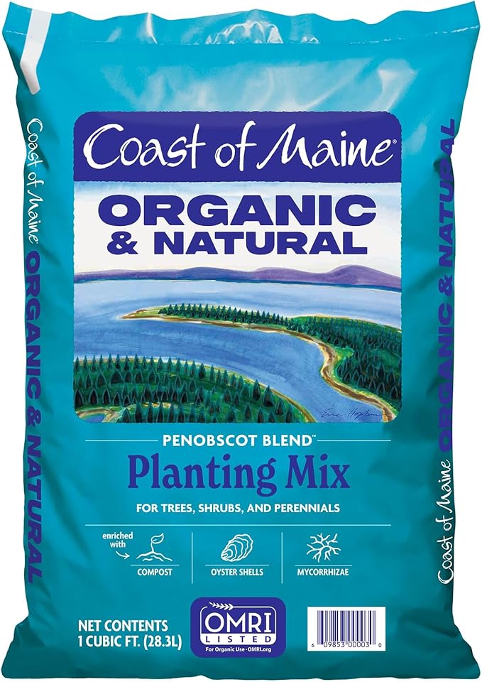 Coast of Maine Penobscot Blend 1 cu ft (Pack of 4) Organic and Natural Planting Mix for Trees Shrubs and Perennials