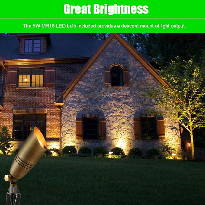 T3 G4 Bi-pin LED Light Bulbs and LED Brass Spotlight Uplight 12V Low Voltage Landscape Outdoor Lighting