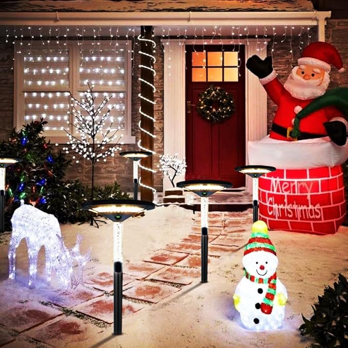 S NMT LED Garden Solar Pathway LightsOutdoor Motion Sensor Landscape Lights for Garden Lighting IP65 Waterproof Solar Spotlight for Yard