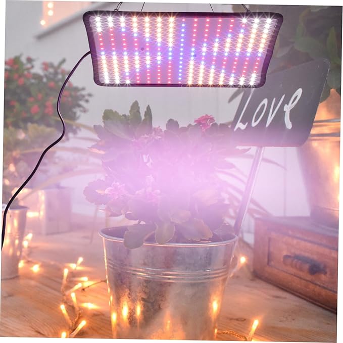 225LED Plant Grow Light Hanging Chain Red White Ultra-Thin Panel for Indoor Plants Dimmable LED Household