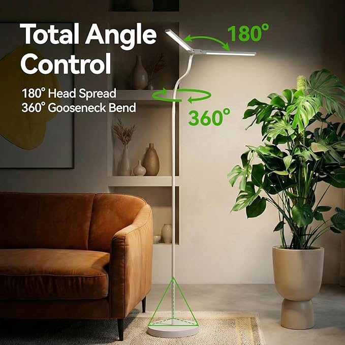3CCT Grow Lights for Indoor Plants 168 Full Spectrum LED Plant Light for Indoor Growing with 180° Expandable Lamp Head 4/8/12H Dimmable 67in Tall Adjustable Standing Grow Light with 360° Gooseneck